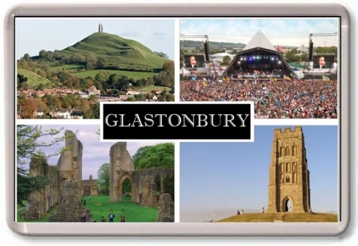 FRIDGE MAGNET - GLASTONBURY - Large - Somerset TOURIST