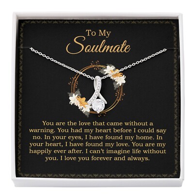 To My Soulmate Necklace, Soulmate Gift, Soulmate Necklace, Gift for Wife