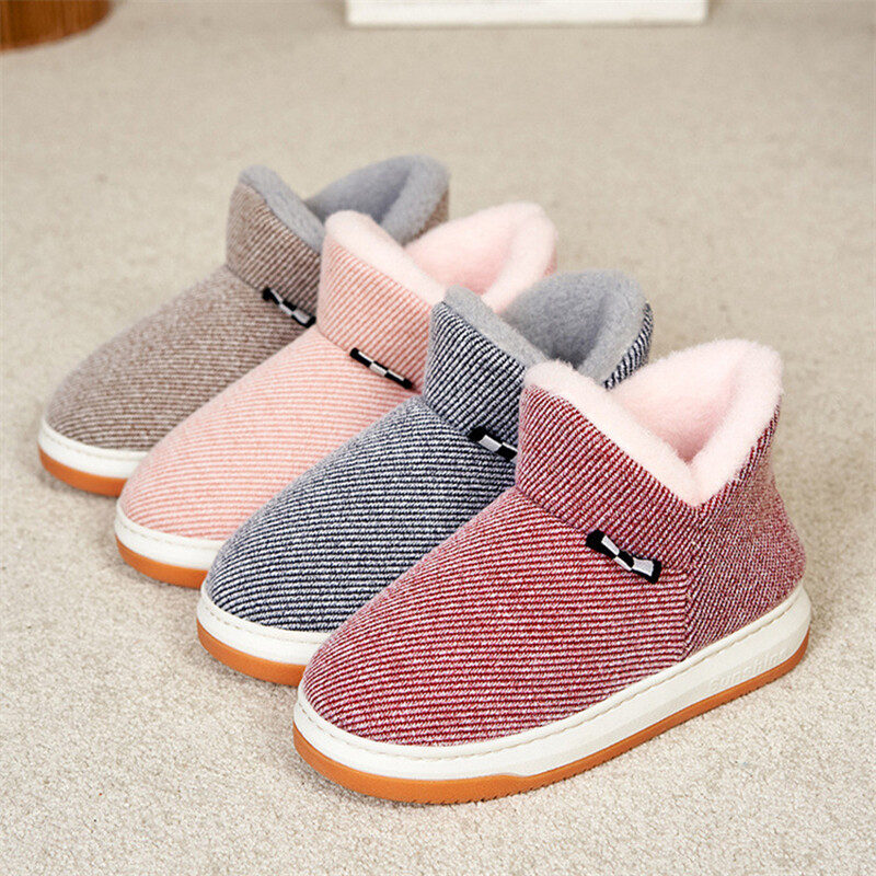 WOMENS WARM SLIPPERS FAUX FUR LADIES LINED COMFY OUTDOOR SHOES HARD