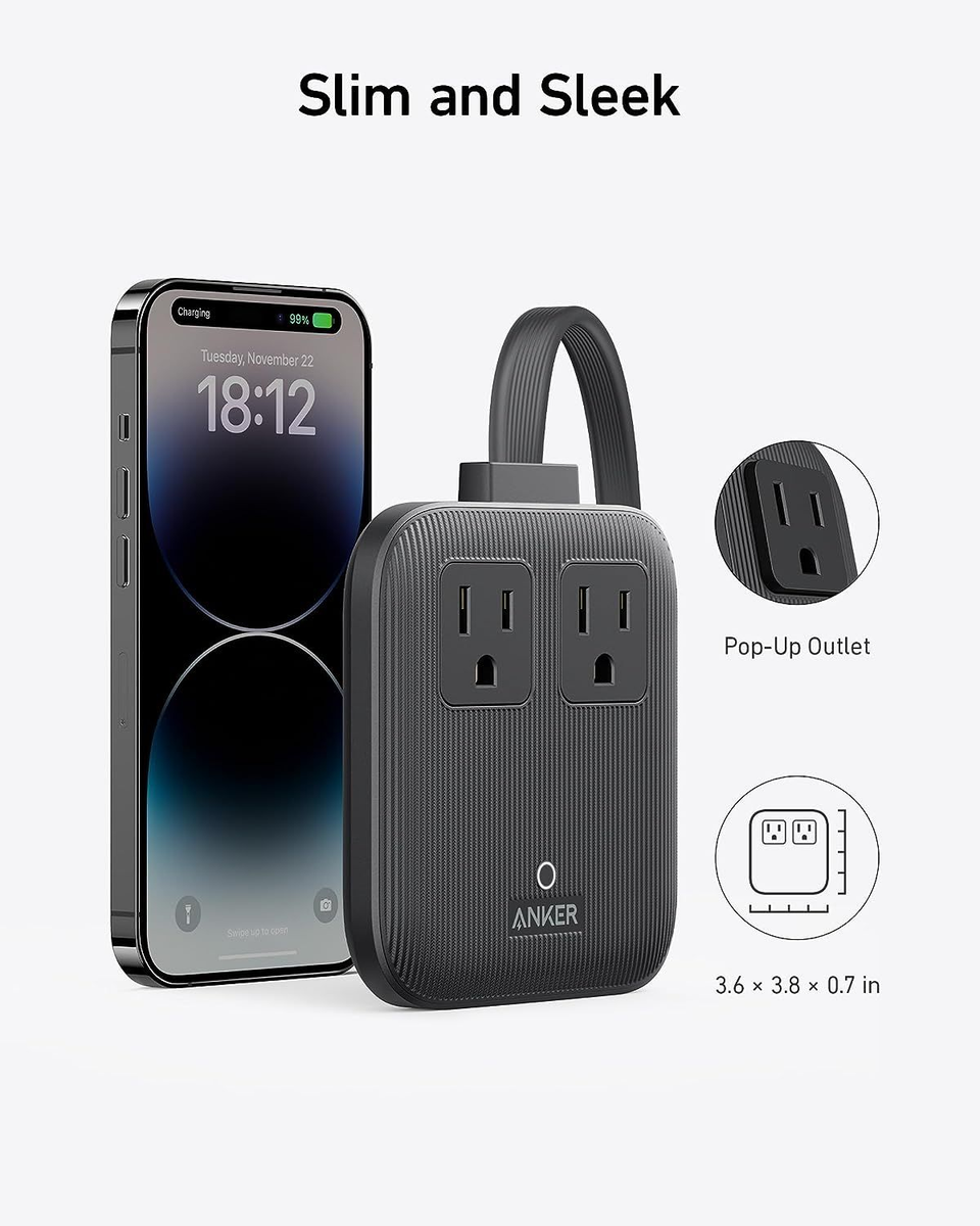 ☆人気商品☆ Anker Nano Charging St 応 ブラック 424 Anker Nano Charging Station (6-in-1, 67W) | 電源タップの製品