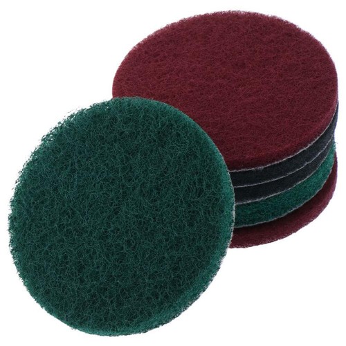 6pcs Green 180 Grit Drill Scuff Pads Flocking Polishing Pad for Rust