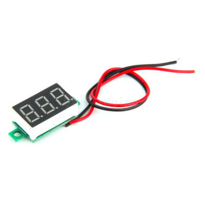 2PCS Mini Red LED Panel Voltage Meter 3-Digital Adjustment Voltmeter DC 4.7~32V
