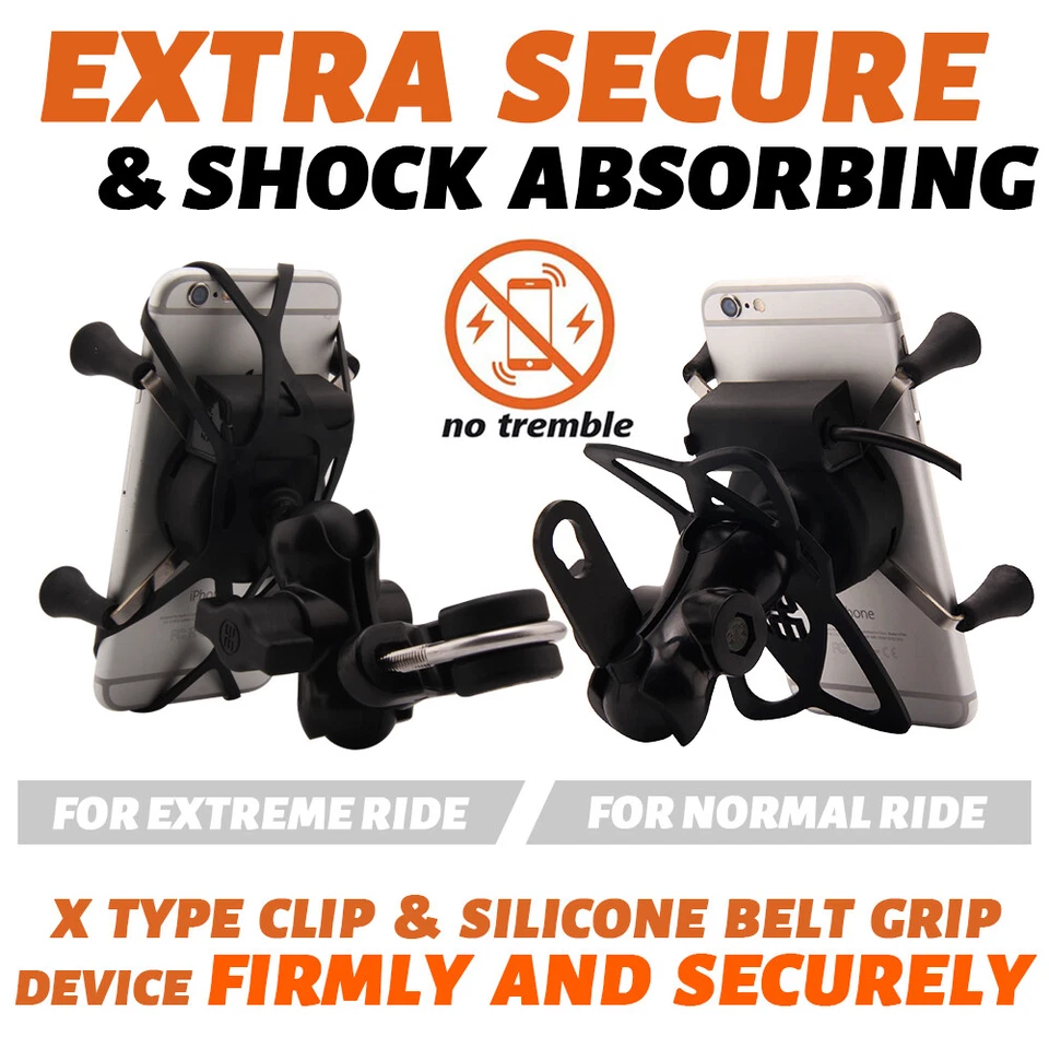 Soporte USB para teléfono manillar de motocicleta de carga rápida para Harley Davidson Touring Foto 4 de 4