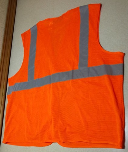 Men's Walls Blaze Orange Reflective Hunting Construction Mesh Safety Vest Sz XL - Picture 2 of 7