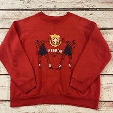 Reebok Sweater Youth XL Vintage 90s 00s Y2K Athletic Pullover Crewneck Red