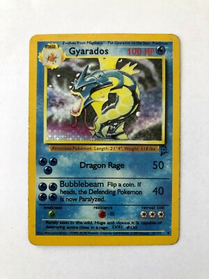 gyarados pokemon card ebay Gyarados Holo Rare, Base Set 2 Unlimited, 6/102, Vintage WOTC Pokémon Card  nMint