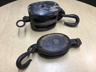 Antique Iron and Wood Pulleys — photo 1