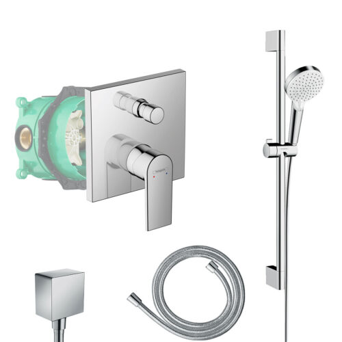 Hansgrohe Unterputz Duscharmatur Regendusche Vernis Shape Kopfbrause Set Ibox - Bild 13 von 16