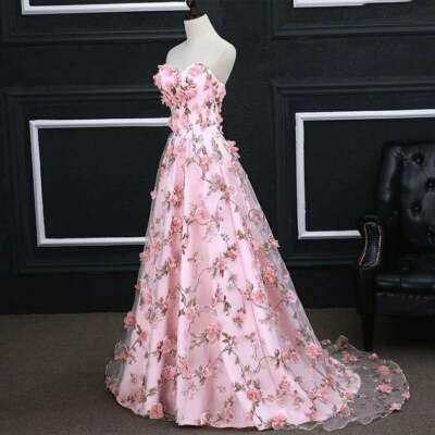 3D Chiffon Flower Printed Organza Lace Fabric DIY Wedding Bridal Dress  Cloth 1YD