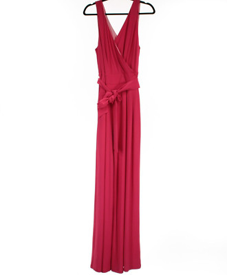 Iris Setlakwe NWD Sleeveless Wrap Jumpsuit Size Large in Raspberry Pink