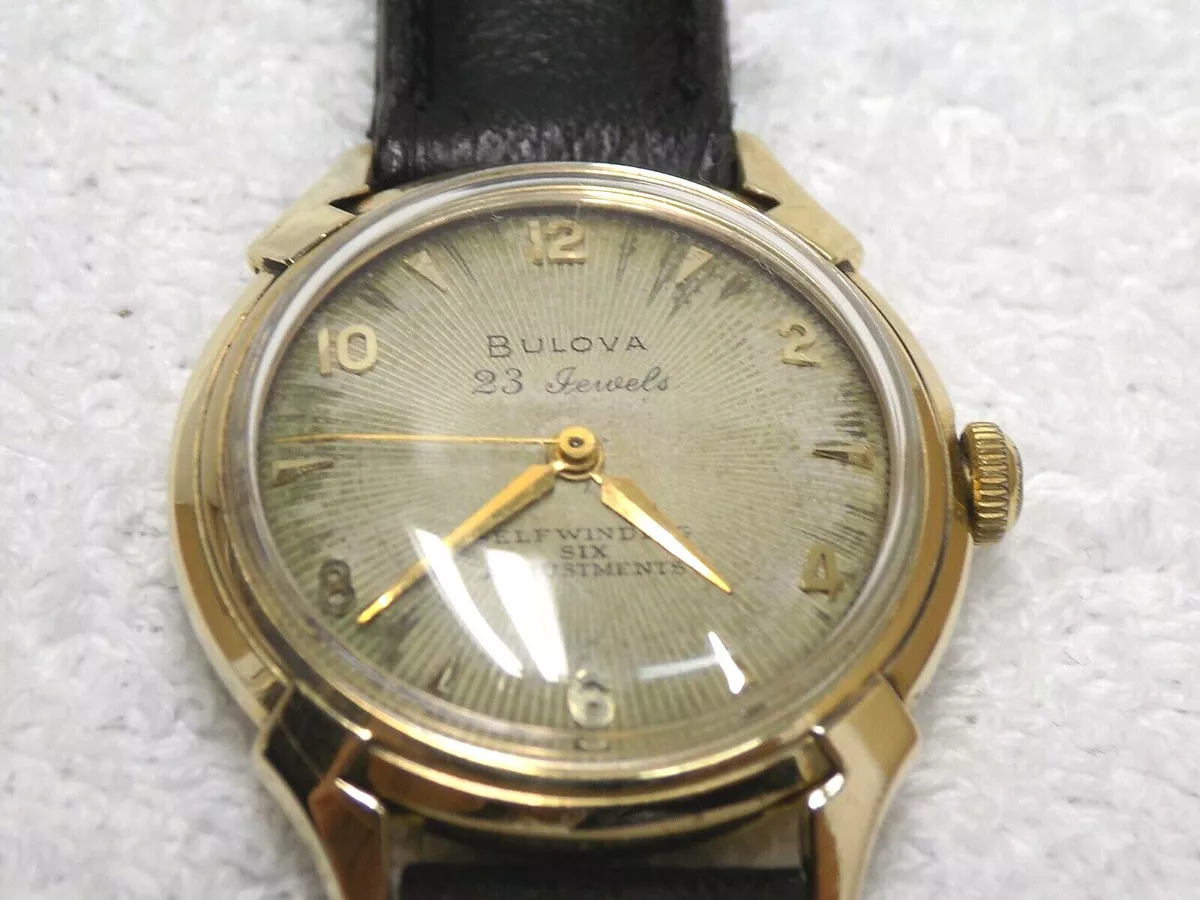 BULOVA 14K SOLID GOLD AUTOMATIC WINDING 23 JEWELS MENS WATCH