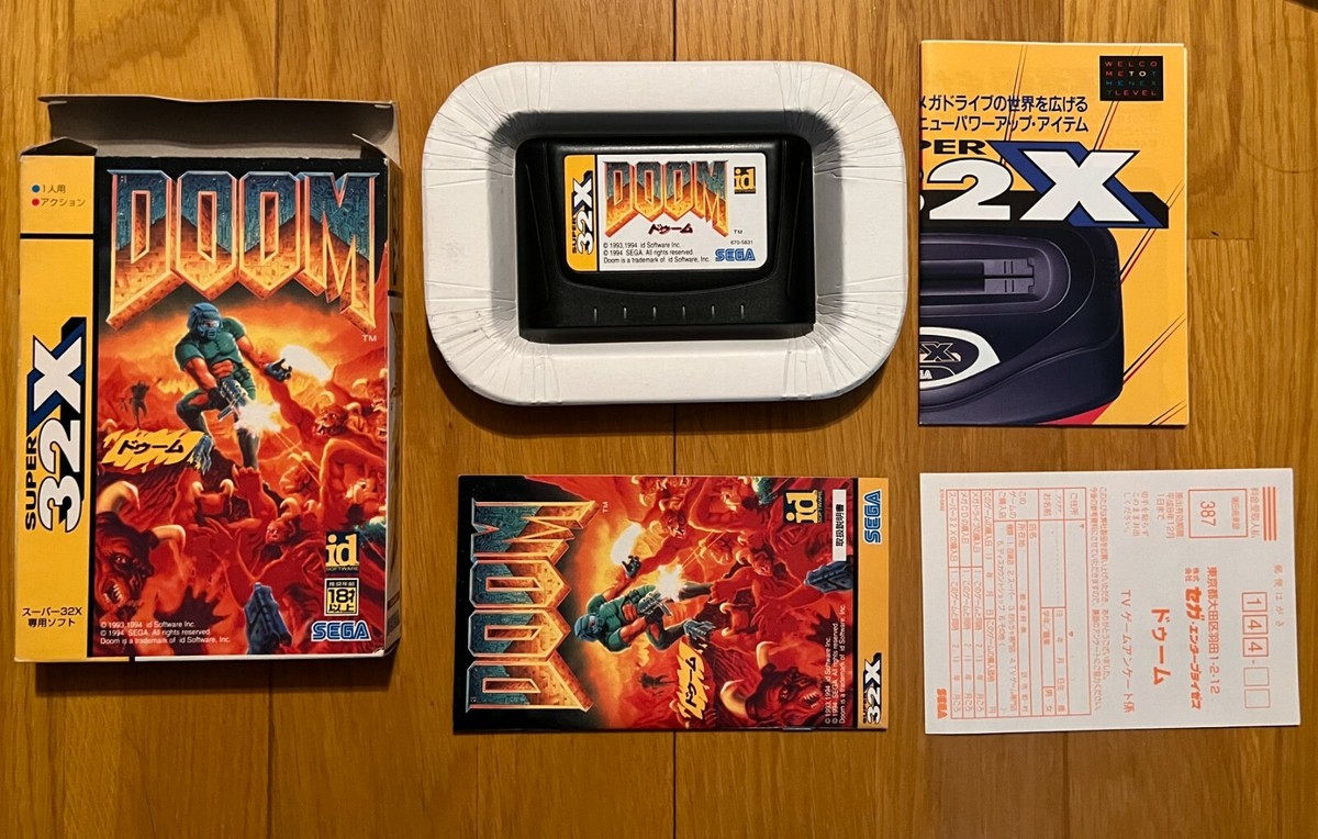 Doom Sega Mega Drive 32X Japan id Registration Card 1994 A | eBay