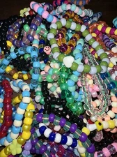 10 Piece mystery Kandi bracelet packs with an extra bead (Stars,Hearts,Ect)