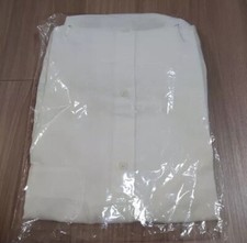 Uniqlo Low Collar Short Sleeve Shirt Size M White Button Up Beach Swim Camp Gift