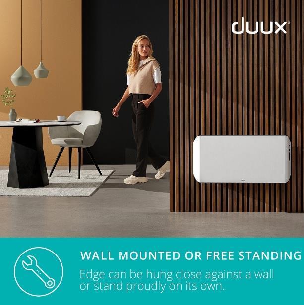 Duux Edge 1000 Smart Convector Heater Winter Warmer Mounted Freestanding 