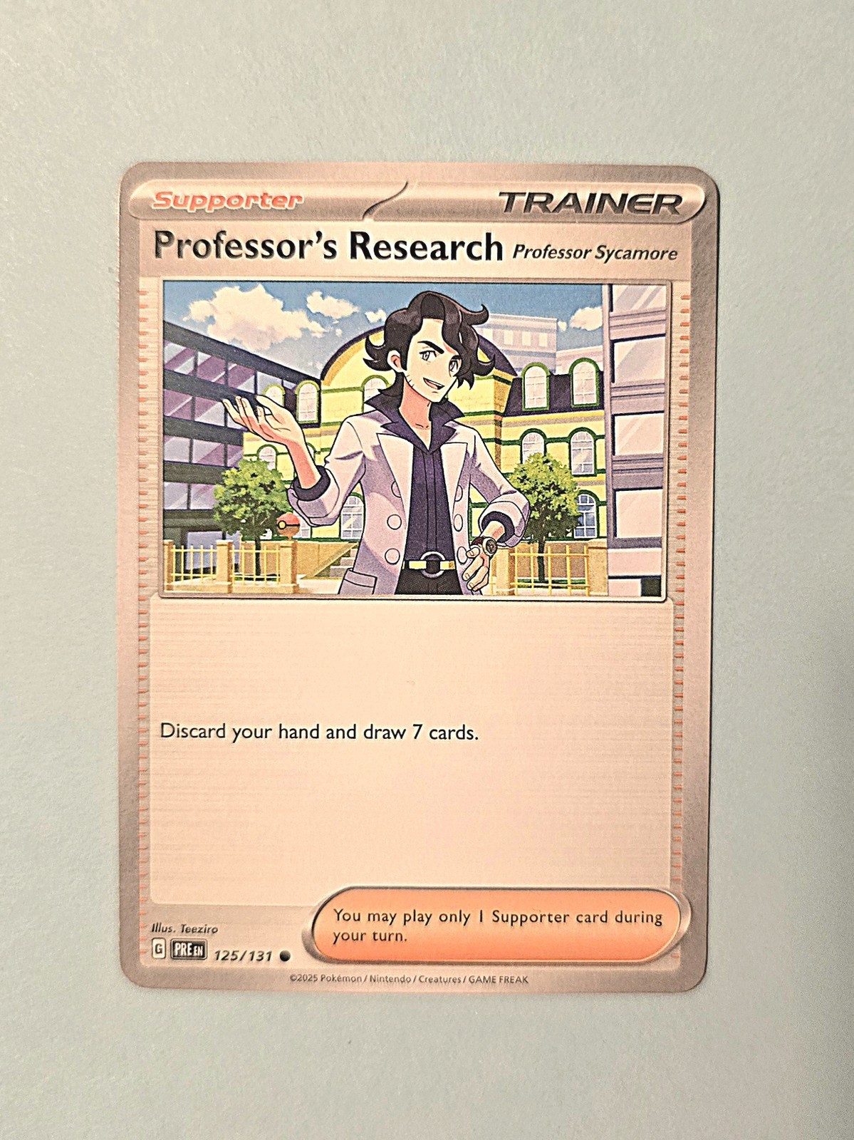 2025 Professor's Research 125/131 - Prismatic Evolutions - NM/MINT Pokémon TCG