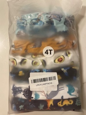 EZ Moms 6 Pack Diaper Covers Plastic Training Pants 4T