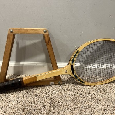 Vintage TAD Davis Classic Wooden Tennis Racquet Clasiden Laminated