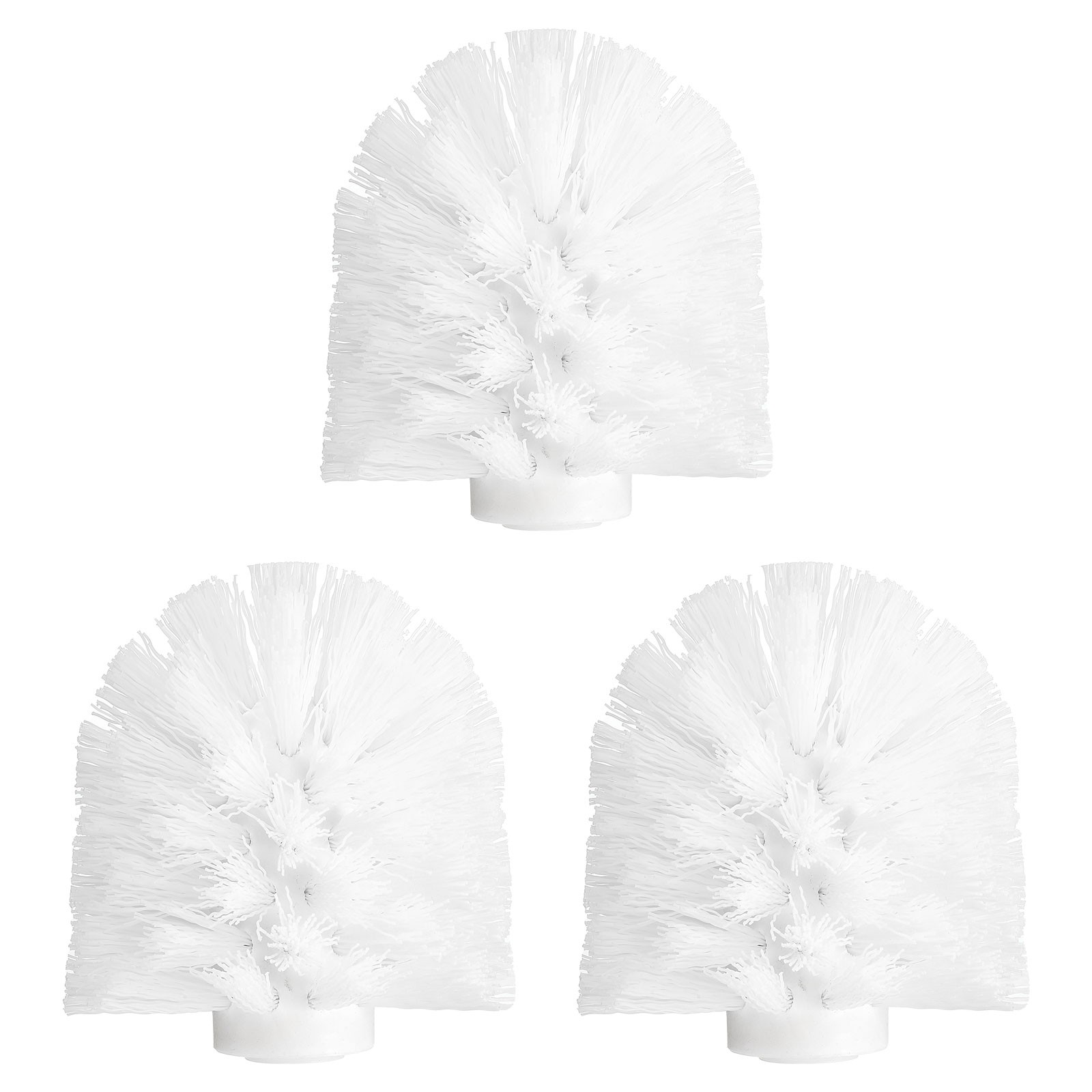 3Pcs Toilet Bowl Brush 12mm Replacement Toilet Brush Cleaning Brush Head White
