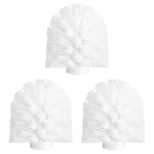 3Pcs Toilet Bowl Brush 12mm Replacement Toilet Brush Cleaning Brush Head White