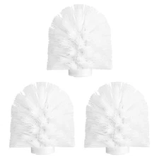 3Pcs Toilet Bowl Brush 12mm Replacement Toilet Brush Cleaning Brush Head White