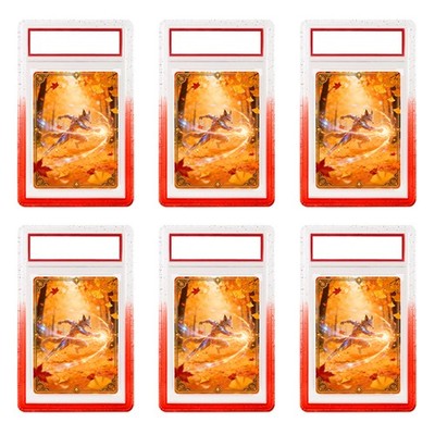 6PCS for PSA Graded Card Slab Bumper Guard Protector TPU - RED&WHITE - STACKABLE