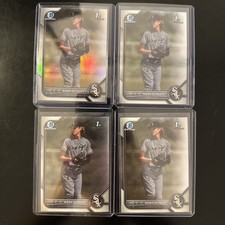 (4x) NOAH SCHULTZ 2022 Bowman 1st Draft Chrome REFRACTOR #BDC-56 Rookie RC LOT