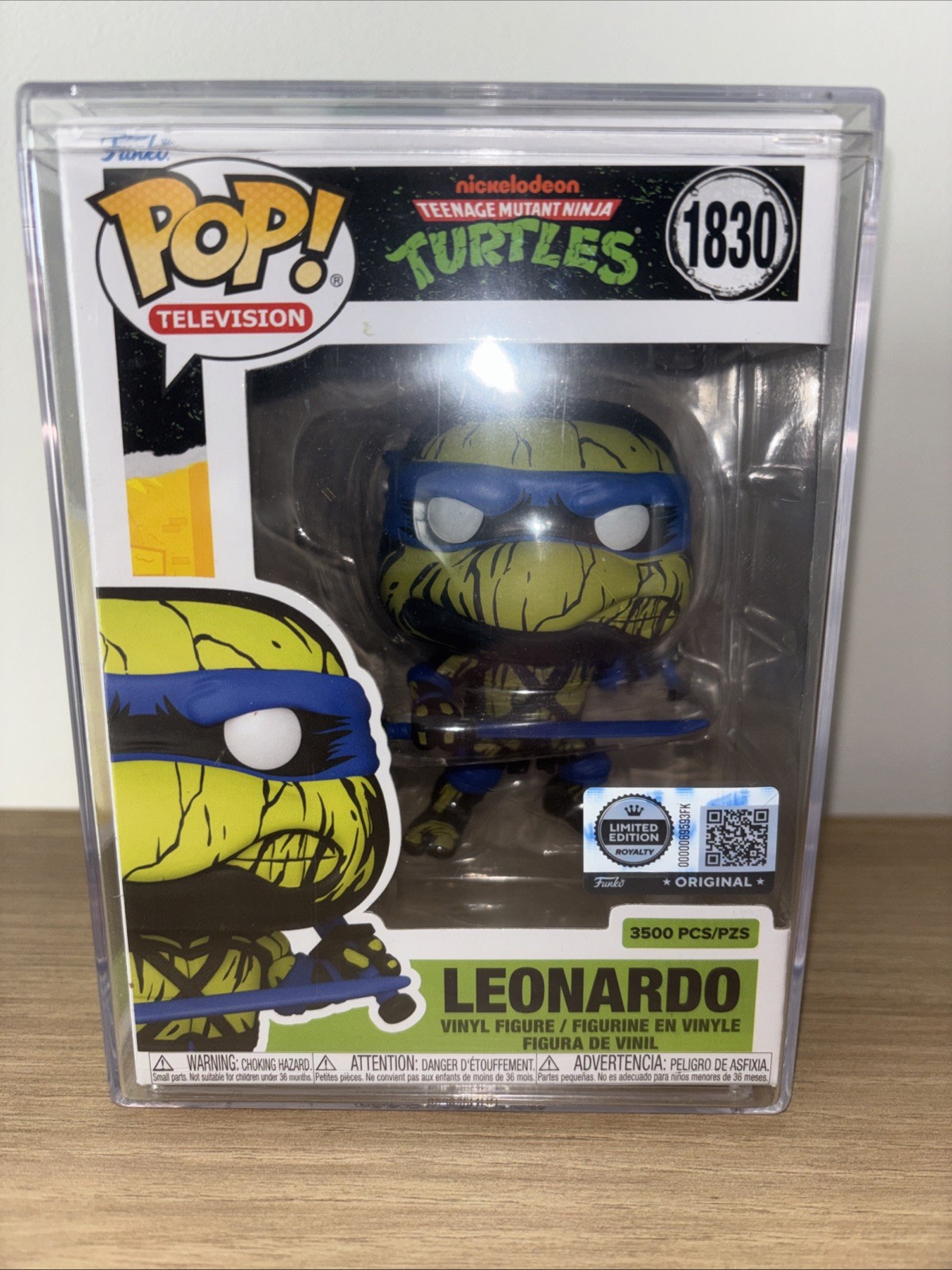 Funko Pop Leonardo 1830 vinyle premium 3500 PCS et boîtier rigide
