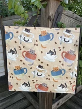 Reusable Shopping Bag TJX Tote CATS Cats & COFFEE-CUPS☕️
