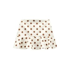 NEW ZARA SKIRT WITH MINI RUFFLES ECRU 7385/201 Size Xs Polka Dot