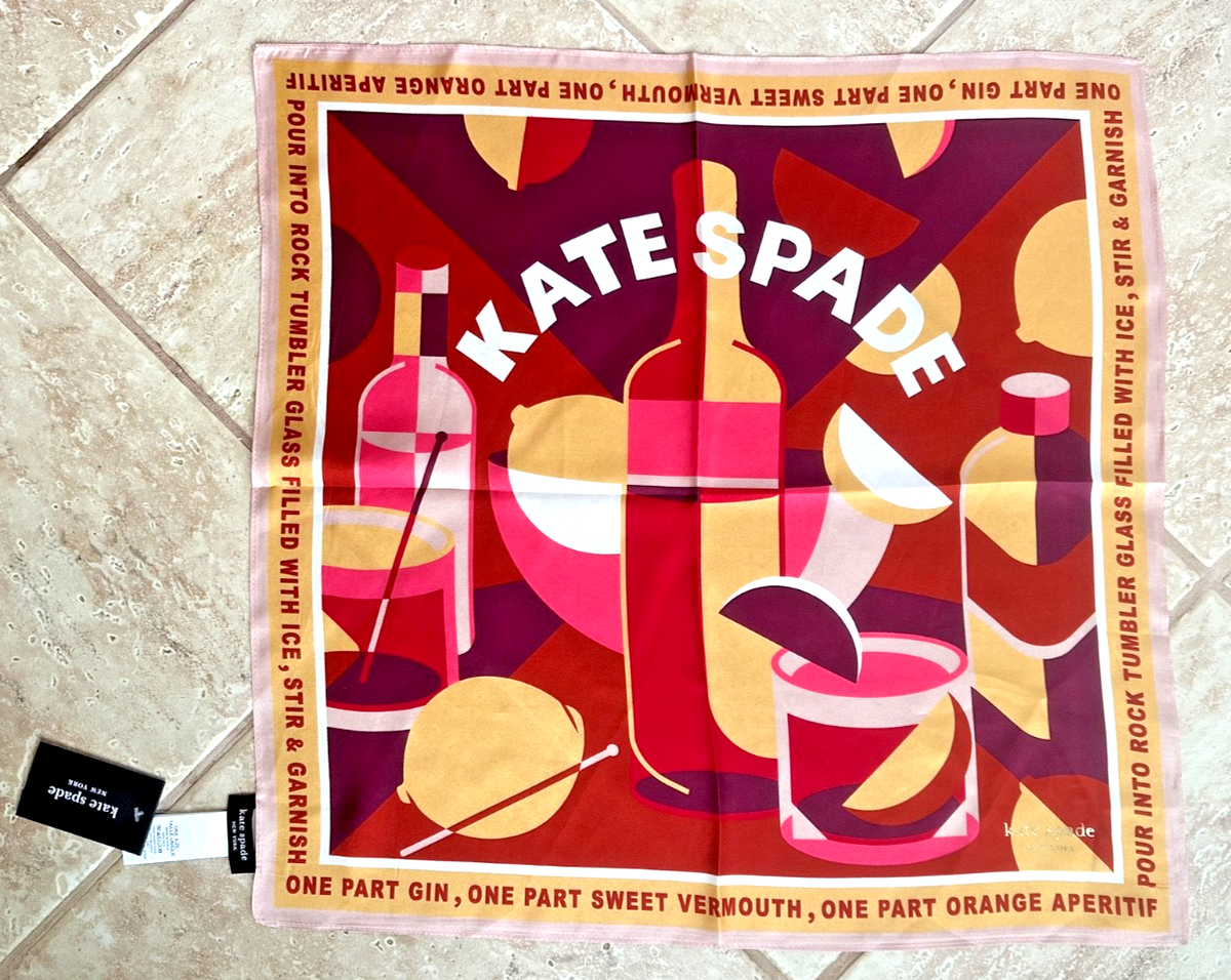 KATE SPADE ITALIAN BITTERS SILK BANDANA SCARF:NWT | eBay