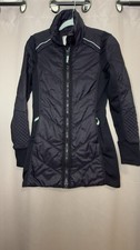 Athleta Rock Ridge Primaloft Jacket Black Quilted Hooded Full Zip Women's XSmall