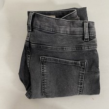 M&S Marks And Spencer Womens Grey Stretch Ankle Skinny Jeans Size 10 Very Good