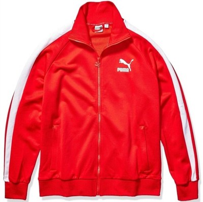 PUMA Iconic T7 Track Top Jacket HIGH RISK RED 530094 11 Men's Size MEDIUM M