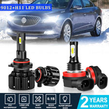 For Buick LaCrosse 2014-2016 4x LED Headlight Hi/Low Beam Fog Light Bulbs Kit