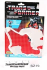 Transformers G1 Skydive Card 1986 Vintage Hasbro