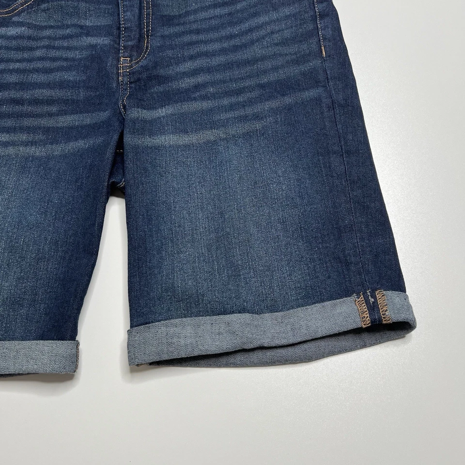 Женские джинсовые шорты-бермуды Code Bleu SOHO — синие — темное ополаскивание — размер 6 - Изображение 3 из 4