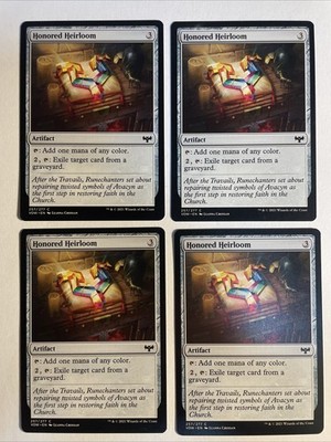 4x Mtg Crimson Vow Honored Heirloom NM/M Magic The Gathering