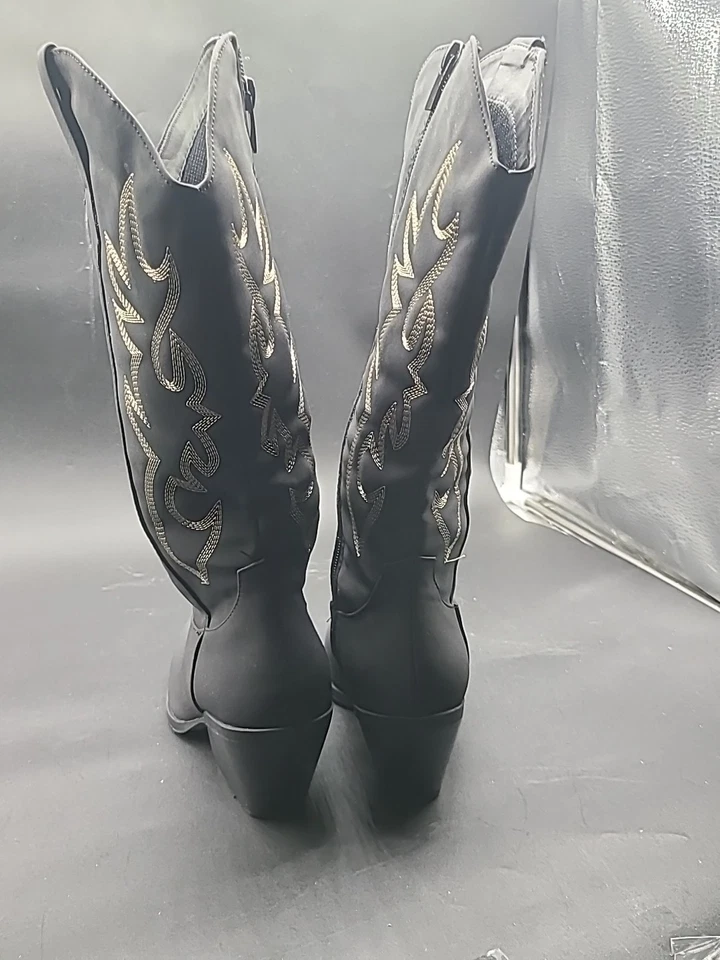 Botas vaqueras negras Forever para mujer talla 5,5 Foto 3 de 4