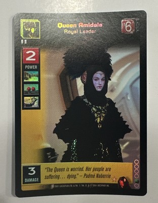 Star Wars Young Jedi CCG Reflections FOIL #9 Queen Amidala, Royal Leader