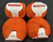 4 Balls Valley Yarns 100% Extrafine  Superwash Merino  Wool Color 302 Lot 86