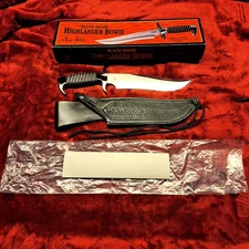 RARE 1994 Gil Hibben UC627-B Highlander Bowie-FPR-(212/750)-w/signed sheath-LNIB