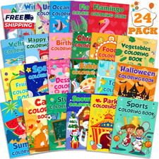 24 Pack Mini Coloring Books for Kids Ages 4-8, 8-12  Bulk Small Coloring Books