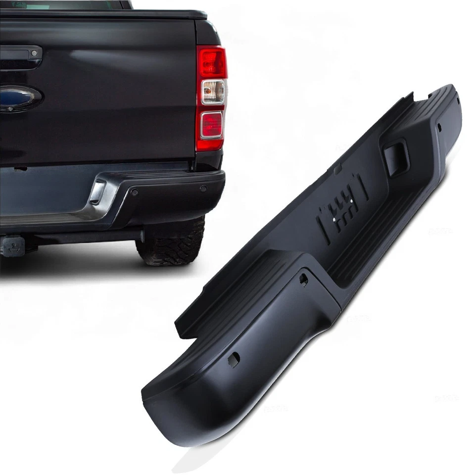 FOR FORD RANGER T6 2012-2022 – REPLACEMENT REAR BUMPER WITH SENSOR HOLES – BLACK - Image 3 of 4