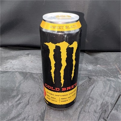 Monster Energy Gold Brew Cold Brew Sweet Black Coffee Energy Drink Can Black