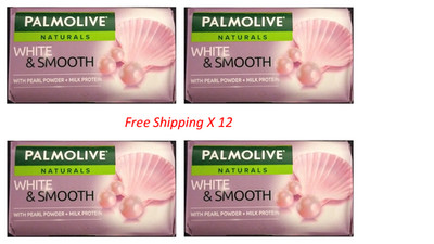 12 X Palmolive Bar Soap White and Smooth With pearl Powder + Milk Protein 2.8 OZ