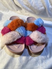Epicstep Women's Fuzzy Slides Slippers Multicolored Size 8 New With No Tags