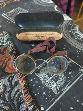 Antique Universal Willson Service Goggles Steampunk Safety Glasses w/Case 1917
