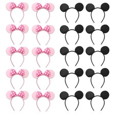 20 PCS Mouse Ears Headbands for Birthday Party Theme Park Costume Play Celebrati