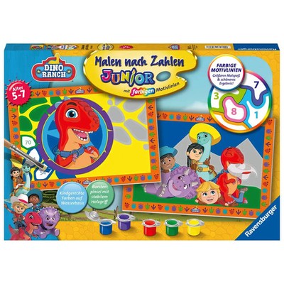 Ravensburger Malen nach Zahlen 23537 - Dino Ranch - Kinder 5 - 7 Jahre